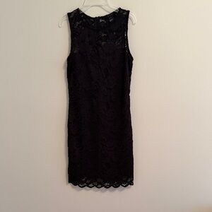 Chic Black Lace Mini Dress